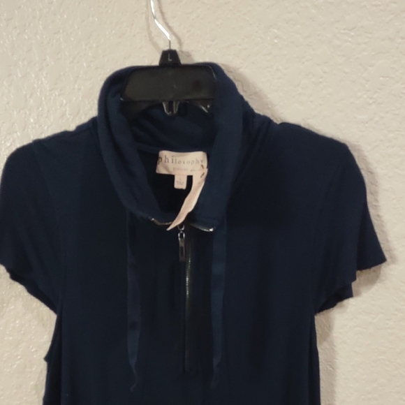 PHILOSOPHY Navy Short Sleeve Dress with Pockets - Picture 7 of 15